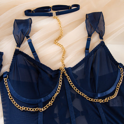 H-04383 Sheer Mesh Halter Skirt Set – product image 16