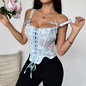 H-04384 Floral Print Corset Cami Top