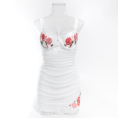 H-04374 Floral Embroidered Mesh Cami Dress Set – product image 13