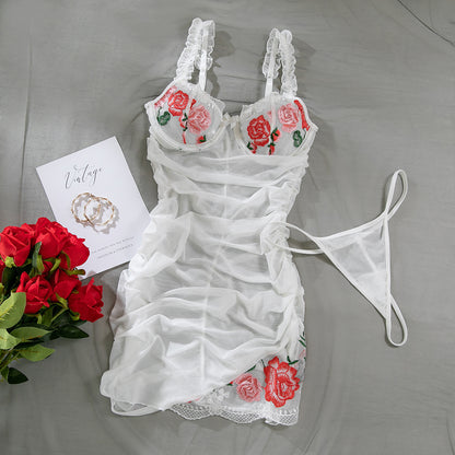 H-04374 Floral Embroidered Mesh Cami Dress Set – product image 16