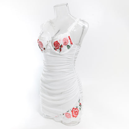 H-04374 Floral Embroidered Mesh Cami Dress Set – product image 14