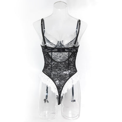 Lace backless bodysuit product detail image 33