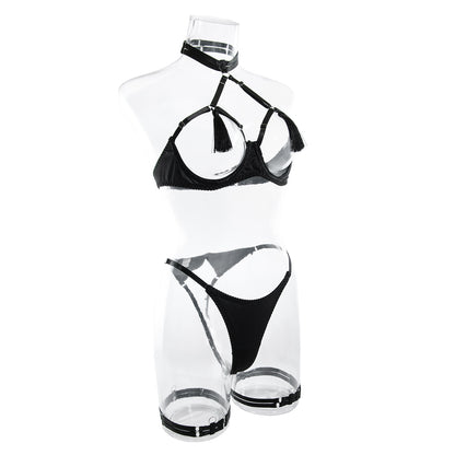 H-04337 Cut-Out Tassel Mesh Lingerie Set – product image 13