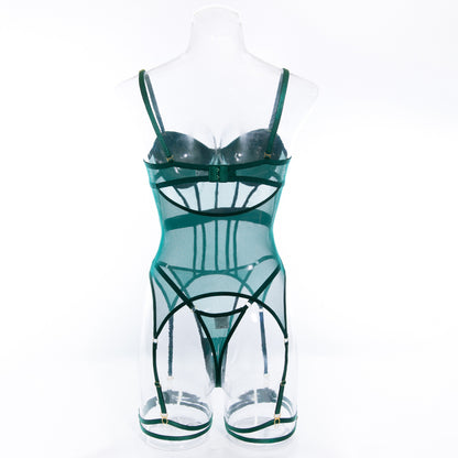H-04331 Mesh Underwire Lingerie Set with Leg Harness – product image 29