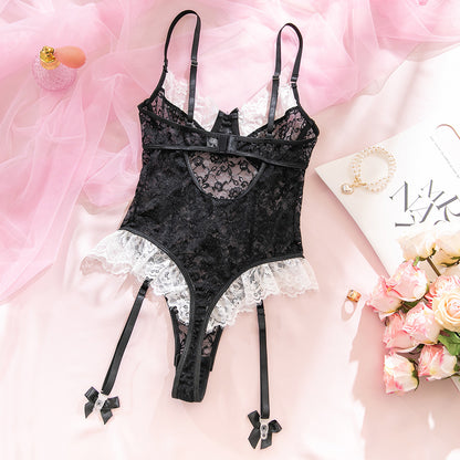 Lace backless bodysuit product detail image 38