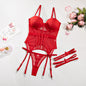 H-04331 Mesh Underwire Lingerie Set with Leg Harness – product image 8