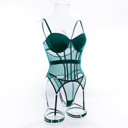 H-04331 Mesh Underwire Lingerie Set with Leg Harness – product image 28