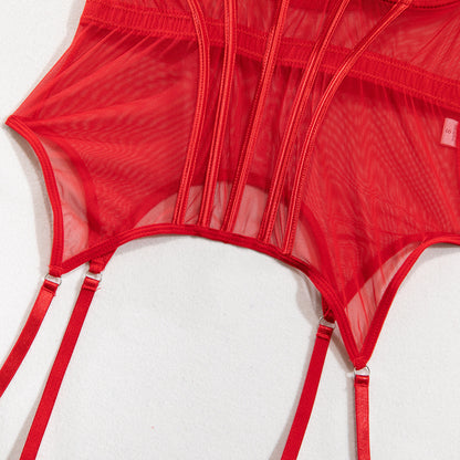 H-04331 Mesh Underwire Lingerie Set with Leg Harness – product image 41