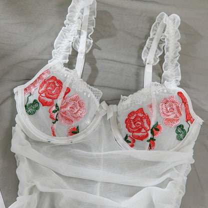 H-04374 Floral Embroidered Mesh Cami Dress Set – product image 17
