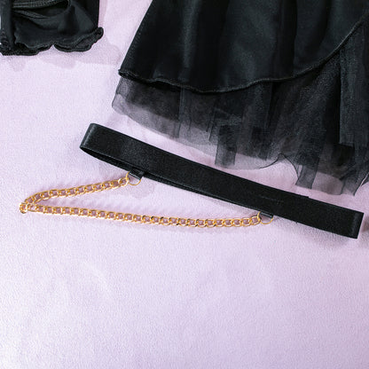 H-04383 Sheer Mesh Halter Skirt Set – product image 34